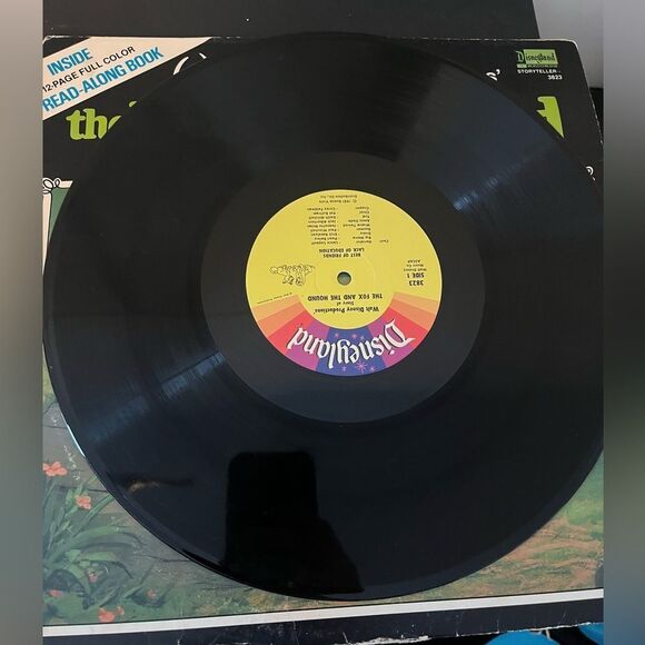 VINTAGE WALT DISNEY THE FOX & THE HOUND LP 12” SINGALONG BOOK & VINYL RECORD - Picture 6 of 6